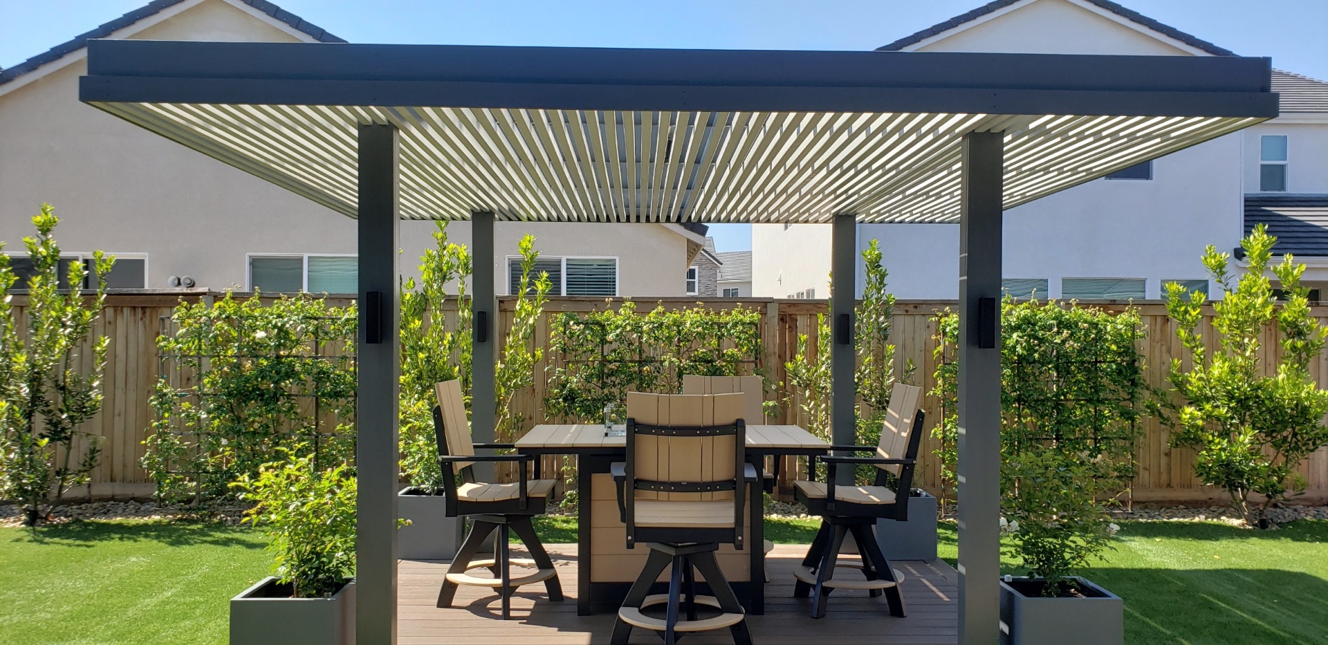 Modern pergola structure